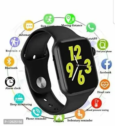 T55 M1 smart watch for girls and boys bluetooth sports trackers Smartwatch&nbsp;&nbsp;(Black Strap, Free size)-thumb0