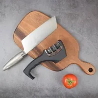 Knife Sharpener 3 Stage Sharpening Tool for Ceramic Knife and Steel Knives (Manual) Knife Sharpening Steel&nbsp;&nbsp;(Plastic, Steel)-thumb3