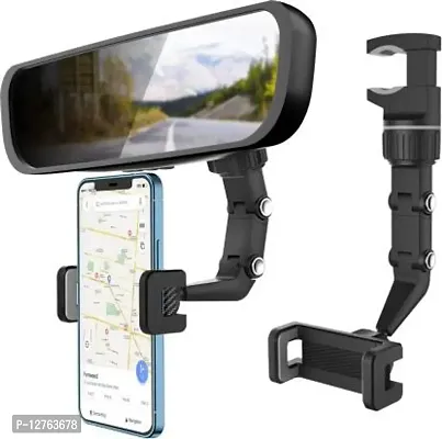 New Version-Car Phone Holder Mount, Rearview Mirror for Car, 360&deg;Rotatable