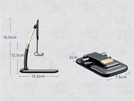 Adjustable with Foldable Desk Phone Stand Holder Compatible for All Smartphones and Tablets Mobile Holder-thumb1