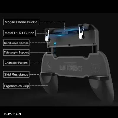 Pubg Game Gamepad For Mobile Phone Game Controller W10 Shooter Trigger Fire Free Button Gamepad (For iOS, Android)-thumb3