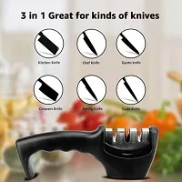 Knife Sharpener Manual 3 Stage Knife Sharpener Tool (Pack of 1) Knife Sharpening Steel&nbsp;&nbsp;(Stainless Steel, Plastic)-thumb3