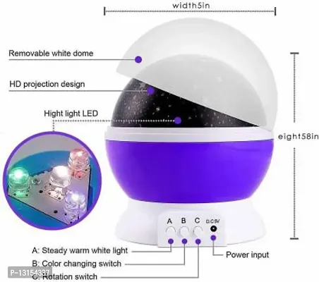 Star Master Rotating 360 Degree Moon Night   Light Lamp Projector Night Lamp&nbsp;&nbsp;(Multicolor)-thumb0