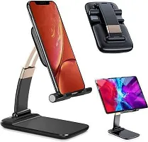 Mobile Holder For Table, Foldable Universal Mobile  Tablet Holder Aluminium Stand For Desk - Adjustable Height  Angle-thumb1