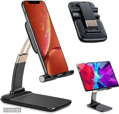 Mobile Holder For Table, Foldable Universal Mobile  Tablet Holder Aluminium Stand For Desk - Adjustable Height  Angle-thumb2