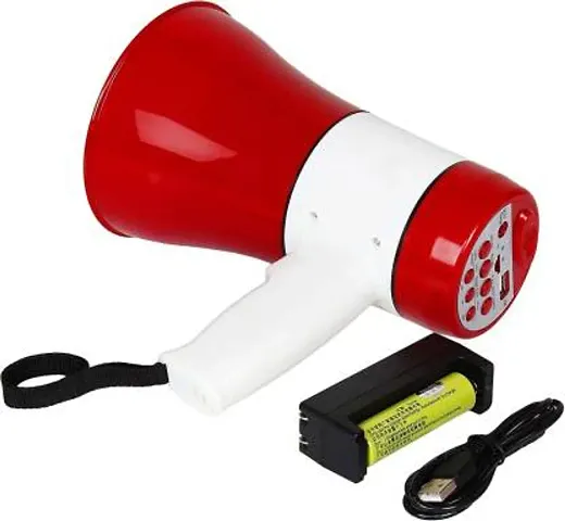Handheld Megaphone with Recorder USB and Memory Card Input for Announcing Talk Record Play Siren