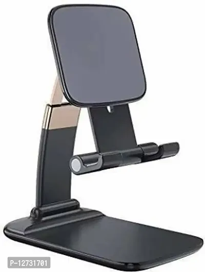 Mobile Holder For Table, Foldable Universal Mobile  Tablet Holder Aluminium Stand For Desk - Adjustable Height  Angle-thumb0