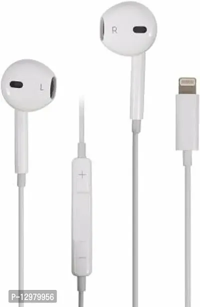 IPHONE 7 EARPHONES BLUETOOTH CONNETED Wired Headset&nbsp;&nbsp;(White, In the Ear)-thumb0