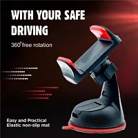 Car Mobile Holder for  Dashboard, Windshield, Clip&nbsp;&nbsp;(Red, Black)_M84-thumb1