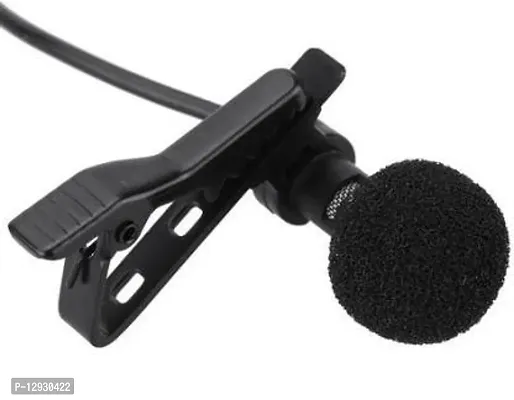 Collar Mike for Voice Recording | Lapel Mic Mobile, PC, Laptop, Android Smartphones, DSLR Camera Microphone (Black)-thumb0