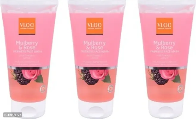 VLCC Mulberry  Rose Fairness Epic Face Wash - Pack of 3 (150 ml each)(450 ml)-thumb0