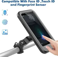 Buyer Hub Universal Phone Mount Case 360&deg; Rotation, Waterproof Sensitive Touch ID Face ID Bike Mobile Holder&nbsp;&nbsp;(Black)-thumb1