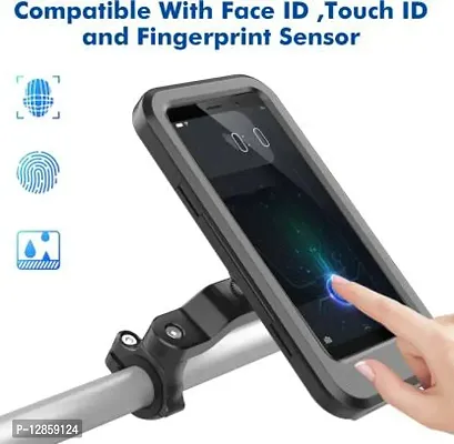 Buyer Hub Universal Phone Mount Case 360&deg; Rotation, Waterproof Sensitive Touch ID Face ID Bike Mobile Holder&nbsp;&nbsp;(Black)-thumb2