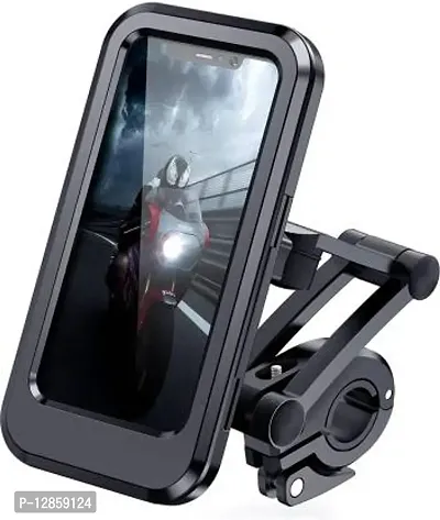 Buyer Hub Universal Phone Mount Case 360&deg; Rotation, Waterproof Sensitive Touch ID Face ID Bike Mobile Holder&nbsp;&nbsp;(Black)-thumb0