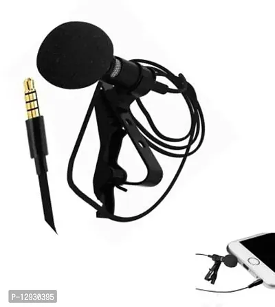 Microphone Clip-on Collar Tie Mobile Phone Lavalier Microphone Mic for iOS Android Cell Phone