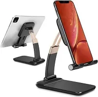 Folding Mobile Stand Holder Angle  Height Adjustable Desk Cell Phone Holder Anti-Slip Compatible With Smartphones-thumb2