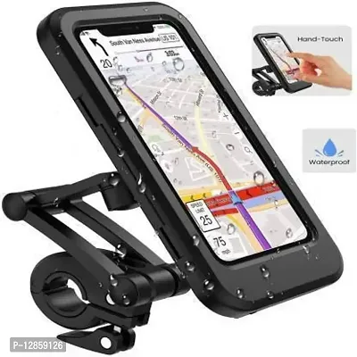 Waterproof Mobile Phone Holder 360 Rotation Motorcycle Phone Case Universal Bicycle Handle bar Phone Mount with Sensitive Touch Screen Fit Below 7.2 Smartphone Bike Mobile Holder&nbsp;&nbsp;(Black)-thumb2