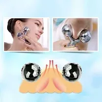 3D Manual Roller 3D Y Shape Massager 360 Rotate Full Body Massage For Face Lifting Wrinkle Remover Massager&nbsp;(Silver)-thumb3