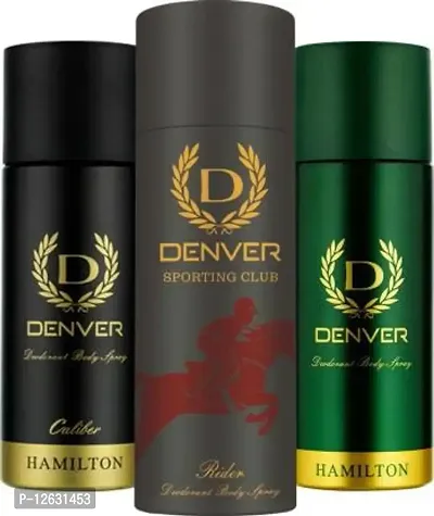 Denver Hamilton, Caliber  Rider Combo Deodorant Spray - For Men&nbsp;&nbsp;(495 ml, Pack of 3)