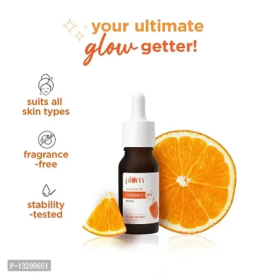 Plum 15% Vitamin C Face Serum with Mandarin for Glowing Skin with Pure Ethyl Ascorbic Acid for Hyperpigmentation  Dull Skin, Fragrance-Free, 20 ml-thumb0