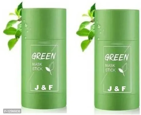 Natural Green Tea Extracts Rich Mask Stick for Face Purifying Clay Stick Mask For Deep Cleaning (PACK OF 2)-thumb0