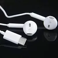 Type-C Wired Earphone with Sweat-Proof for Smartphones Wired Headset&nbsp;&nbsp;(White, In the Ear)-thumb3