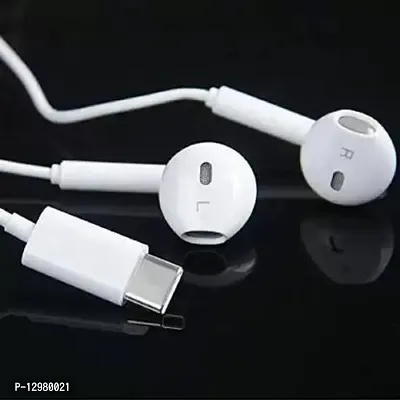 Type-C Wired Earphone with Sweat-Proof for Smartphones Wired Headset&nbsp;&nbsp;(White, In the Ear)-thumb4
