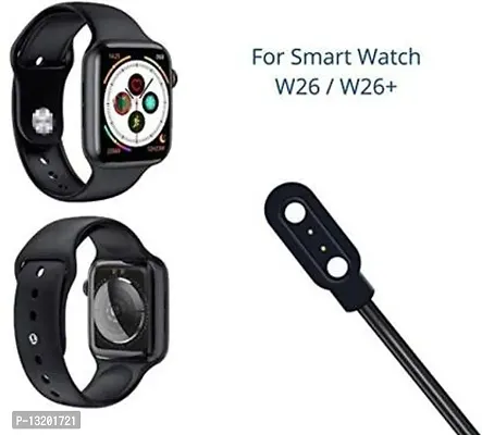 Smart Watch Fitness Band Charging Cable for W26 W26+ W26m W55+ 0.5 m Magnetic Charging Cable&nbsp;&nbsp;(Compatible with W26, W26+, W26m, W55+, Colourfit Pro 3, 2, Black, One Cable)