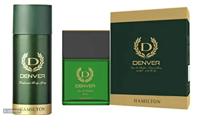 Denver Hamilton Men's Eau-De Perfume and Deo, 60ml and 165ml - Set of 2