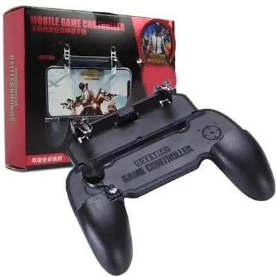 W10 Mobile Game Controller PUBG Controller L1R1 Gaming Shooter Gaming Console With Stand  Dual Triggers (For Android)