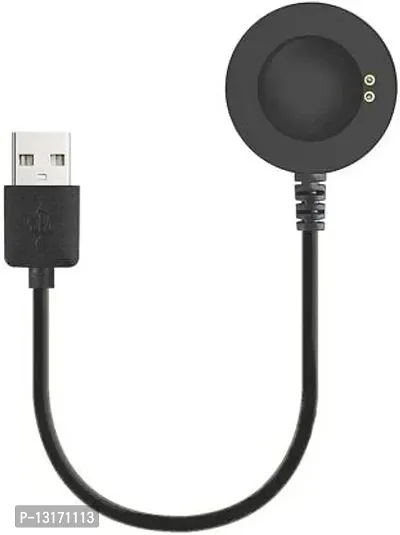 USB Power Source Watch Charging Cable, T55, T500 Charger for SmartWatch 0.3 m Magnetic Charging Cable&nbsp;&nbsp;(Compatible with T55 Smartwatch, T500 Smartwatch, Black)