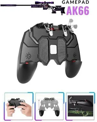 AK66 Mobile Game Controller with L1R1 L2R2 Triggers, PUBG Mobile Controller 6 Fingers Operation, Joystick Remote