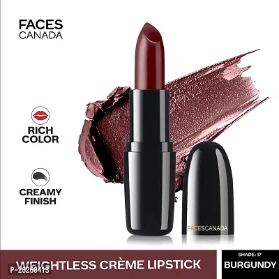 FACES CANADA Weightless Creme Hydrating Lipstick with Almond Oil (Burgundy 17, 4 g)-thumb0