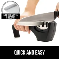 Smart Kitchen Kitchen Knife Sharpener, 3 Stage Manual Kitchen Knife Sharpening Steel&nbsp;&nbsp;(Plastic)-thumb1