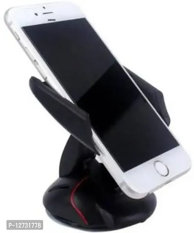 Mouse Mobile Holder For Dashboard  Windshield, One Touch Flip, Car Mount, 360 Degrees Rotation - For All Smart Phone