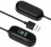 Compatible for Mi Band 4 USB Charging Data Cradle Dock Cable Charger (Black) 0.2 m Power Sharing Cable&nbsp;&nbsp;(Compatible with Mi band 4, Black, One Cable)-thumb1