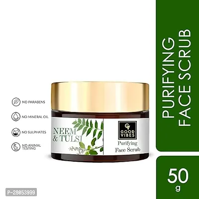 Good Vibes Purifying Face Scrub - Neem Tulsi (50 g)-thumb2