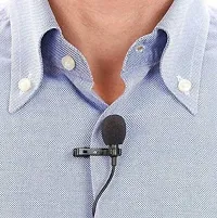 3.5mm Clip Collar Microphone For Youtube, Collar Mike for Voice Recording (Black) Microphone-thumb1