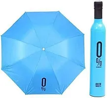 2 Fold Portable Wine Bottle Umbrella for UV Protection and Rain-thumb2