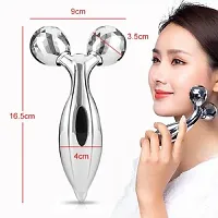 Y Shape 3D Face  Body Manual Roller Massager For Skin Lifting  Wrinkle Remover&nbsp;(Silver) - Code-507-thumb1