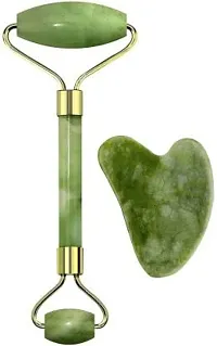 Natural Rose Quartz Facial Jade Stone Face Massage Face Roller Jade Roller Massager&nbsp;&nbsp;(Green)-thumb1