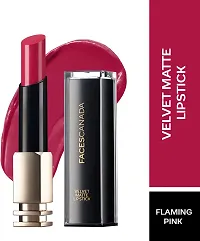 FACES CANADA Velvet Matte Hydrating Lipstick with Vitamin E (Flaming Pink 21, 3.5 g)-thumb1