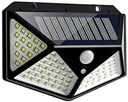 100 LED Solar Lights for Garden LED Security Lamp for Home, Outdoors Pathways Solar Light Set (Wall Mounted Pack of 1)-thumb1