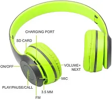 P47 NOISE CANCELLING WIRELESS OVER THE EAR 3D BASS EARPHONE Bluetooth Headset&nbsp;&nbsp;(Green, In the Ear)-thumb3