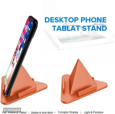 Portable Pyramid Shape Mobile Stand Mobile Holder (Three-Sided Triangle Desktop Mobile Stand)-thumb3