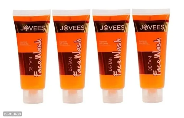 Jovees De-Tan Face Wash, Improves Skin Clarity - Pack of 4 (50 ml X 4 = 200 ml)