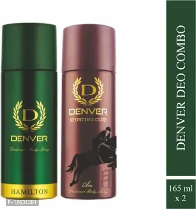 Denver Hamilton and Ace Body Deo Spray Long Lasting Set of 2 Deodorant Spray - For Men&nbsp;&nbsp;(330 ml, Pack of 2)