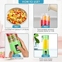 Portable Electric Rechargeable USB Juice Maker Juicer Bottle,4 Blades,380 ml-thumb1