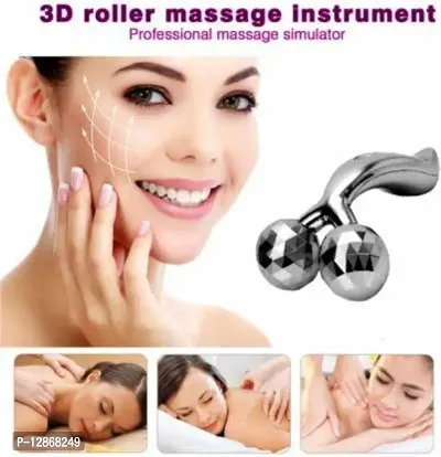 3D Face Roller Ball Massager Face Massager&nbsp;(Silver)-thumb2