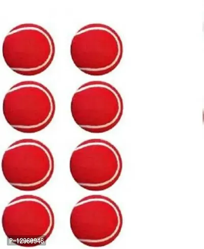 RED TOP TENNIS BALL (PACK OF 8) GOOD QUALITY Cricket Tennis Ball&nbsp;(Pack of 8, Red)-thumb0